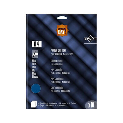 Pochette de 10 feuilles carbone JPC à main bleues
