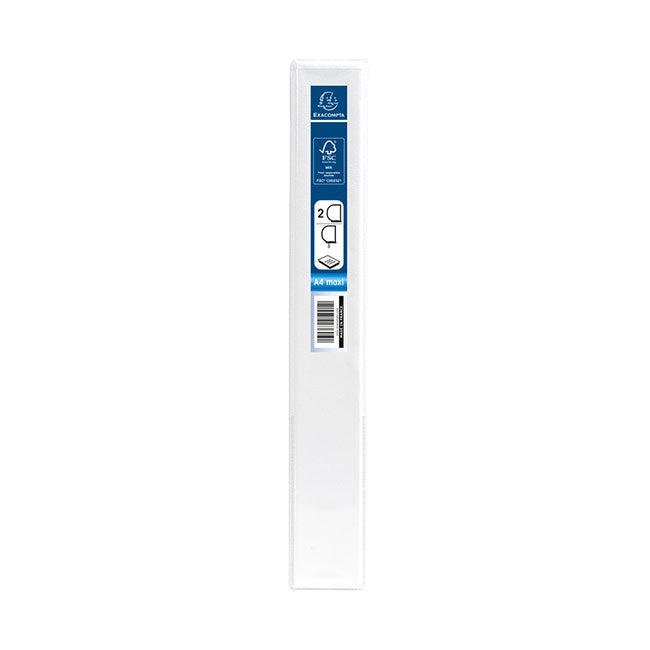 Classeur personnalisable A4+ EXACOMPTA Kreacover 4 anneaux dos 4cm blanc