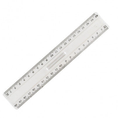 Règle plate 20cm 1er prix Double décimètre plastique transparent