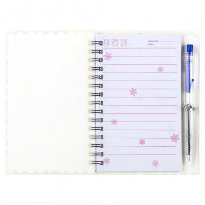 Carnet à spirale Sirène format A6 60p ligné avec stylo