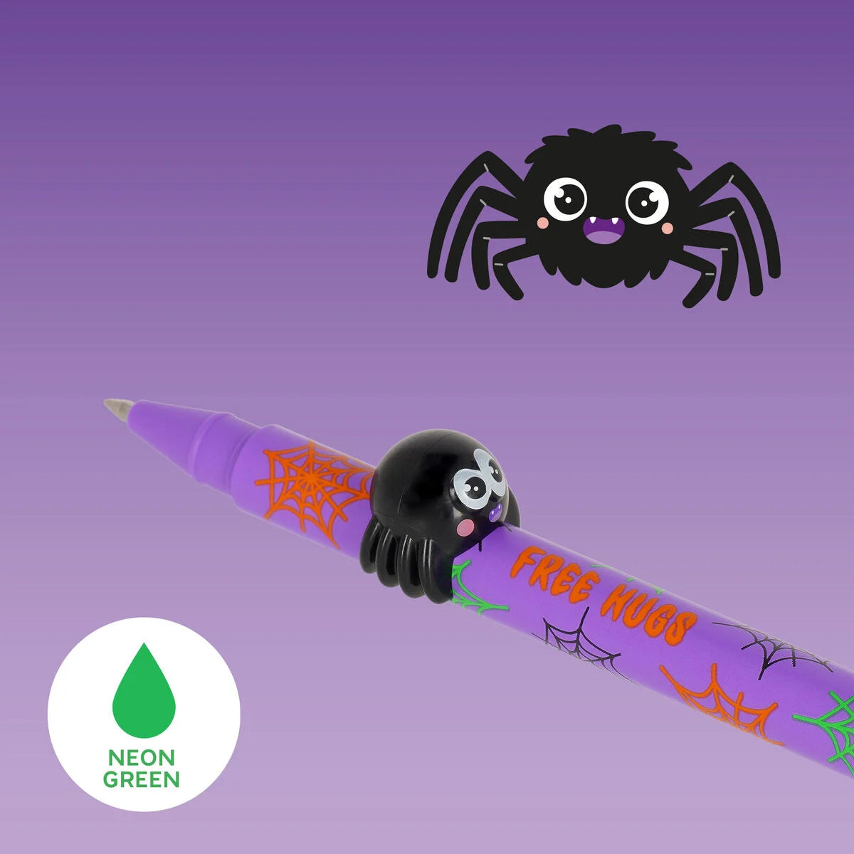Lovely Friends Spider 'Free Hugs' Decorative Animal Gel Ink Pen - PAPETERIE Le bon écolier
