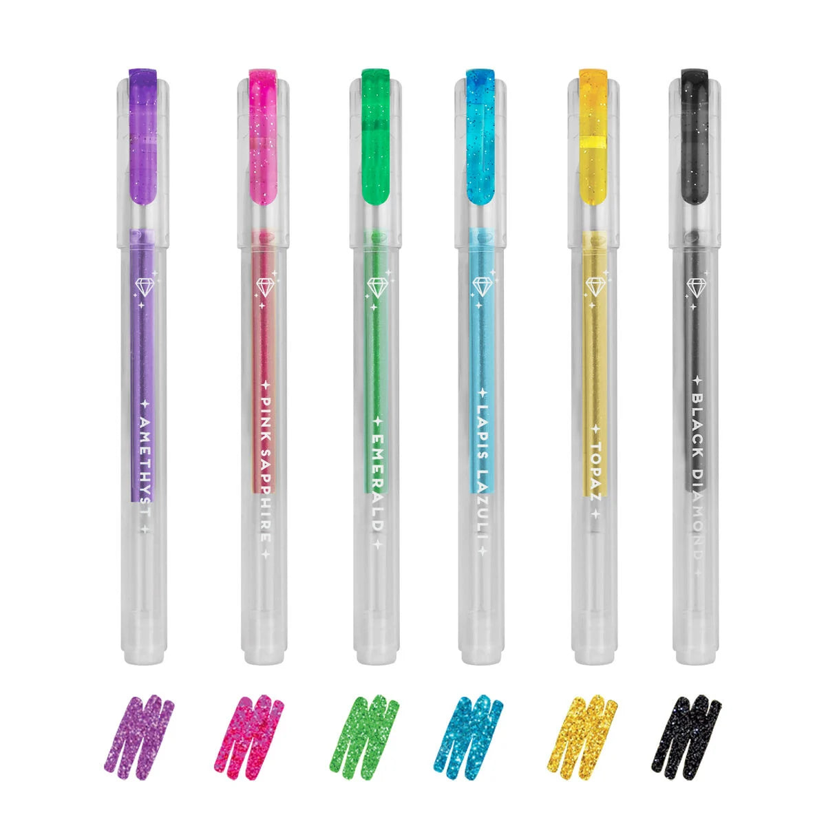 Set de 6 Stylos à Encre Gel Pailletée - Shine Like a Diamond