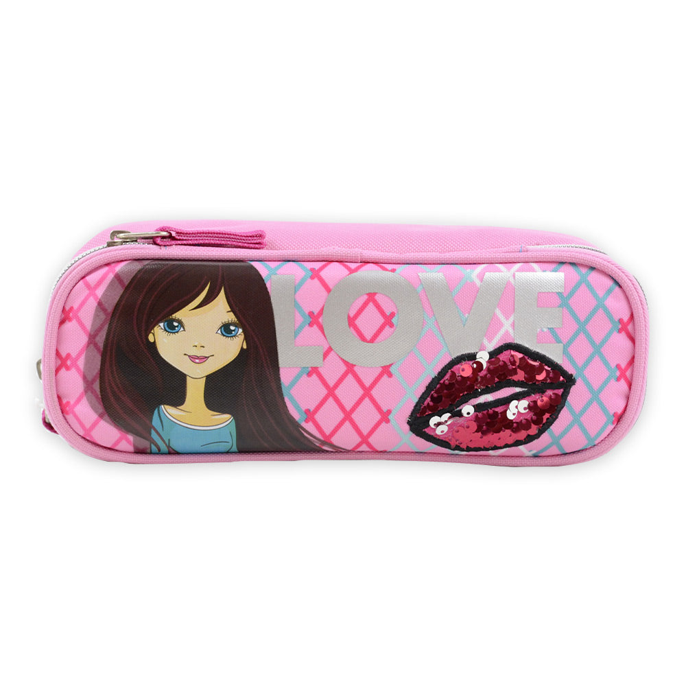 Trousse rectangulaire Fashion Girl 2 comaprtiments