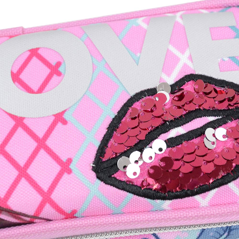 Trousse rectangulaire Fashion Girl 2 comaprtiments