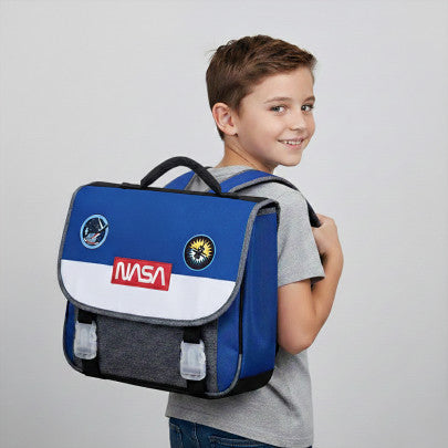 Cartable NASA Space 38cm 2 compartiments Bleu