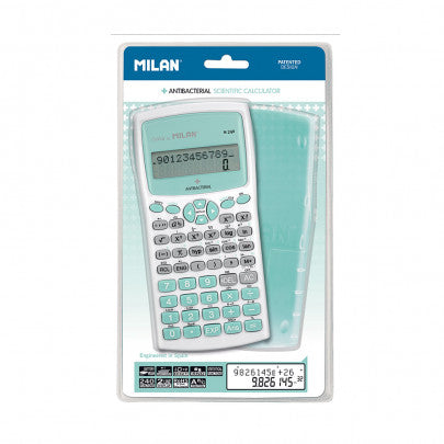 Calculatrice scientifique collège MILAN M240+ Antibactérien Vert pastel