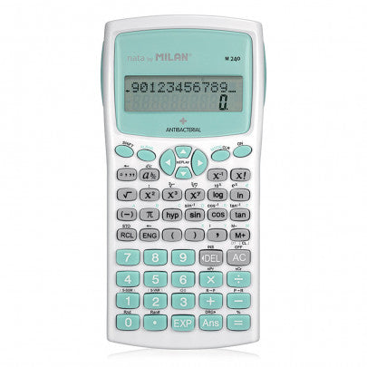 Calculatrice scientifique collège MILAN M240+ Antibactérien Vert pastel