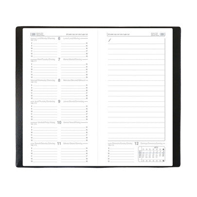 Agenda semainier EXDI Notexdi Alpha noir 8,8x17cm 2024 Année civile