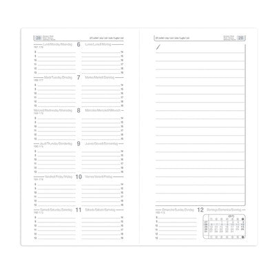 Agenda semainier EXDI Notexdi Alpha noir 8,8x17cm 2024 Année civile