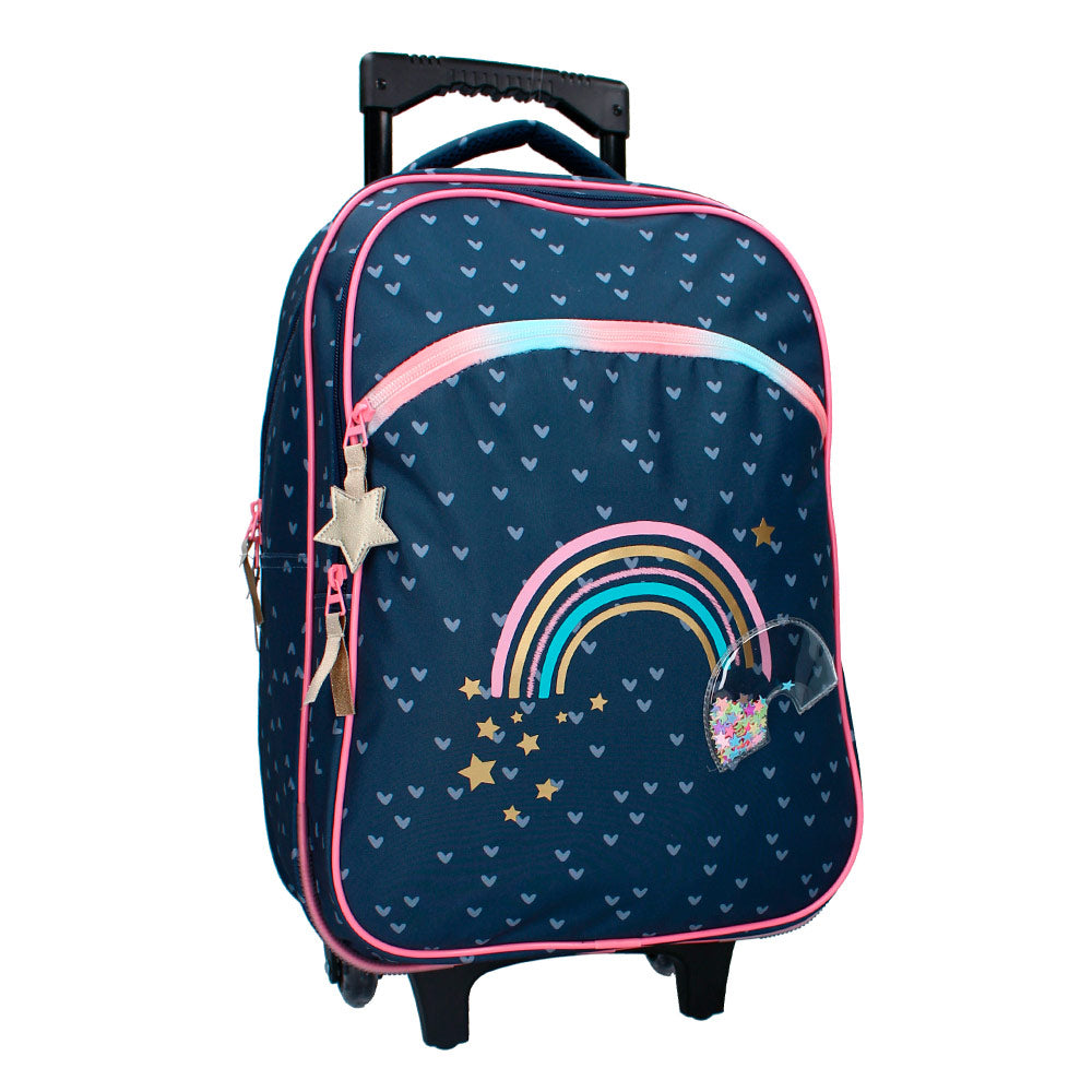 Sac à dos à roulettes MILKY KISS Puffy Rainbow 2 compartiments