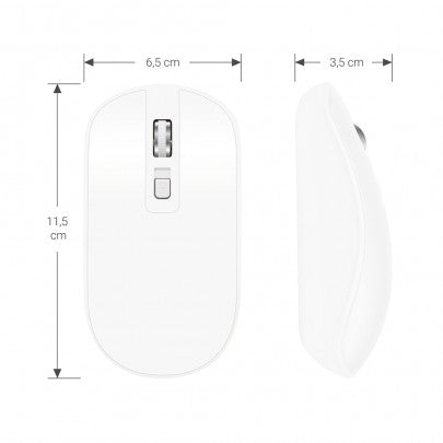 Souris sans fil optique WAYTEX Sensibilité réglable 1600 Dpi blanche