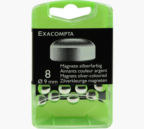 BOÎTE DE 8 AIMANTS F9 - 9MM DE DIAMÈTRE - ARGENT