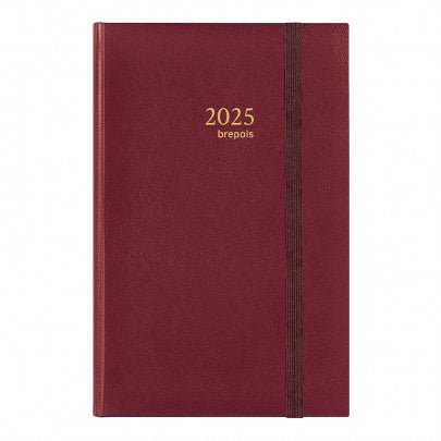 Agenda de chantier 1 jour/page BREPOLS LIMA 8,4x14,5cm Année Civile Bordeaux 2026