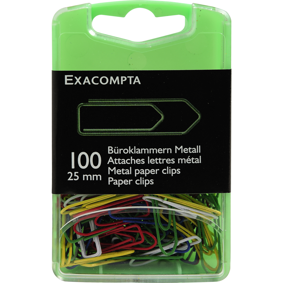 BTE 100 ATTACHES LETTRES 25MM ASS.