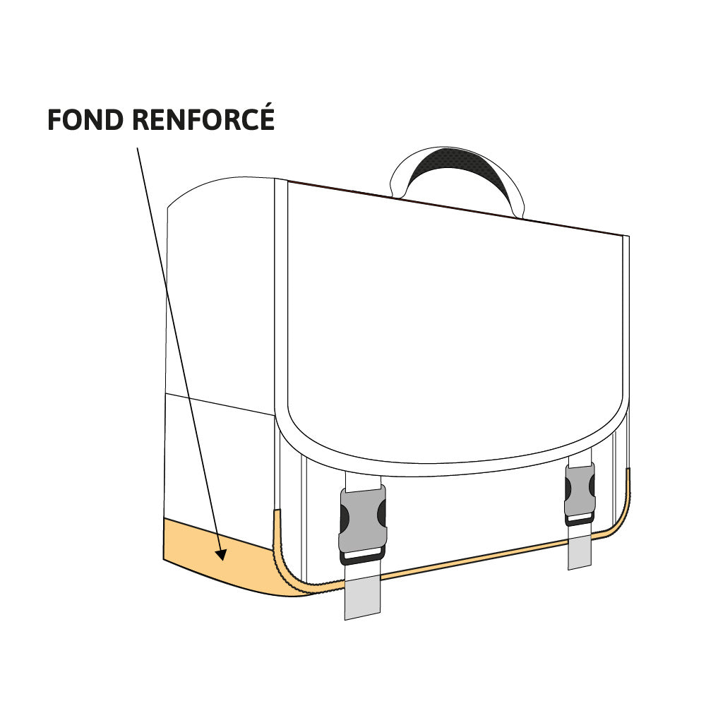 Cartable LIGUE 1 38cm 2 compartiments coloris gris