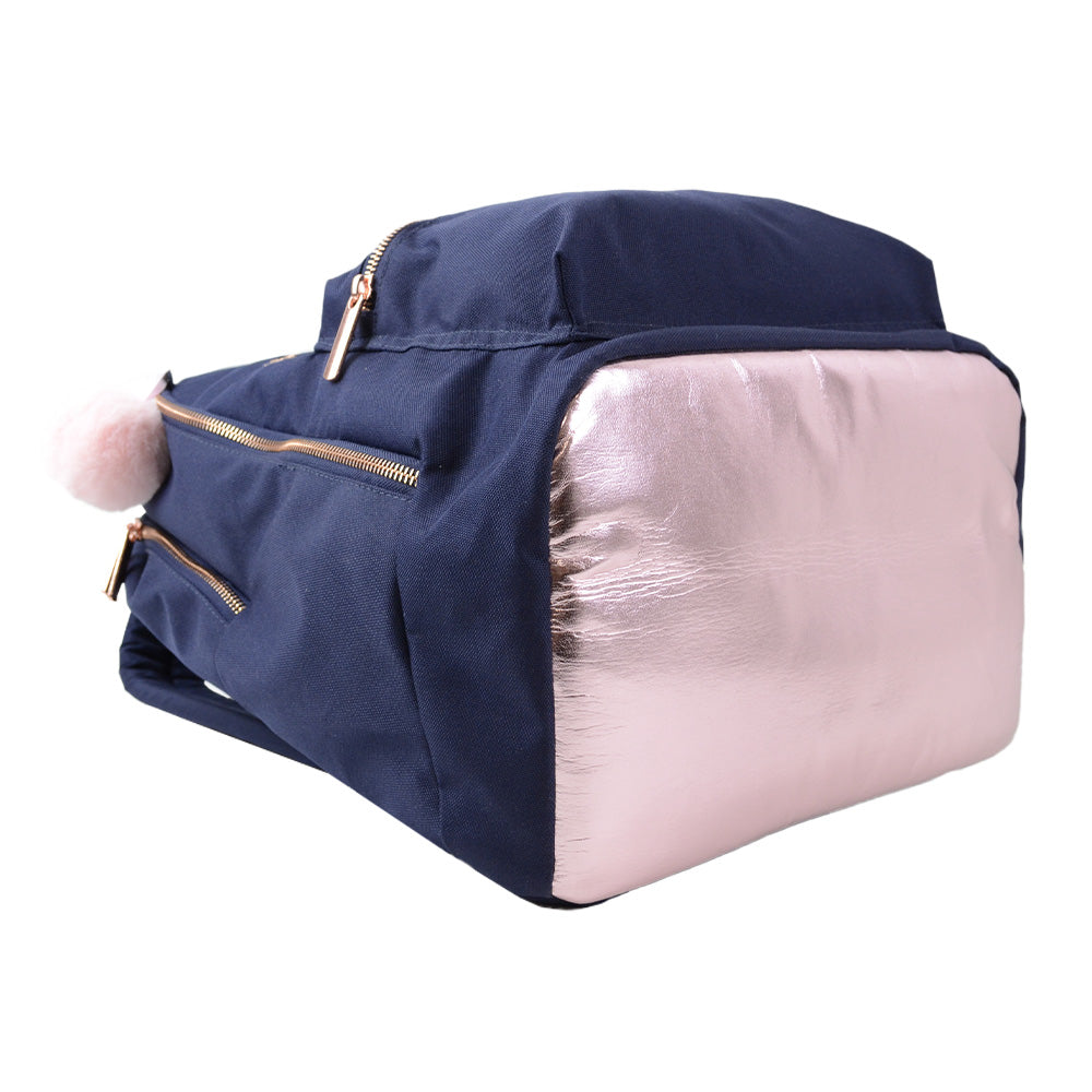 Sac à dos Glitter Butterfly ANONYM 2 compartiments bleu marine