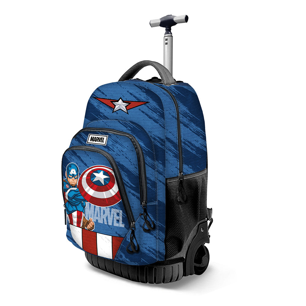 Sac à dos à Roulettes CAPTAIN AMERICA Marvel 2 compartiments