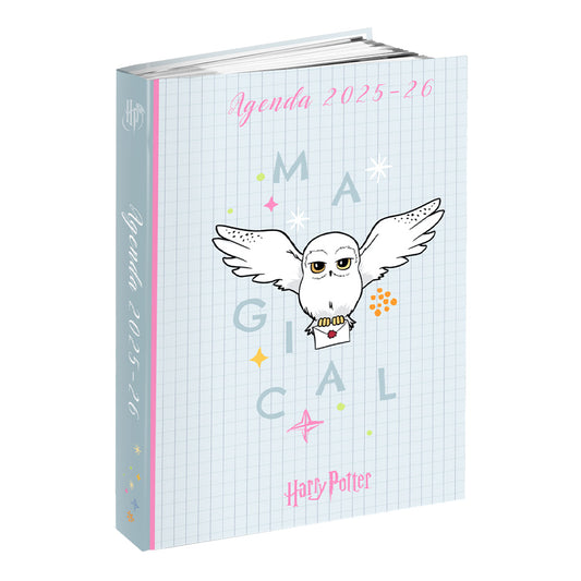 Agenda scolaire HARRY POTTER Hedwig 2025-2026 bleu