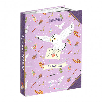 Agenda scolaire HARRY POTTER Hedwig 2025-2026 violet