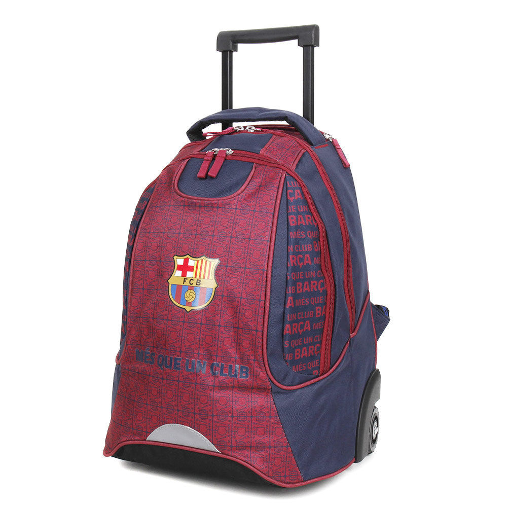 Sac à dos à roulettes FC BARCELONE 2 compartiments bordeaux