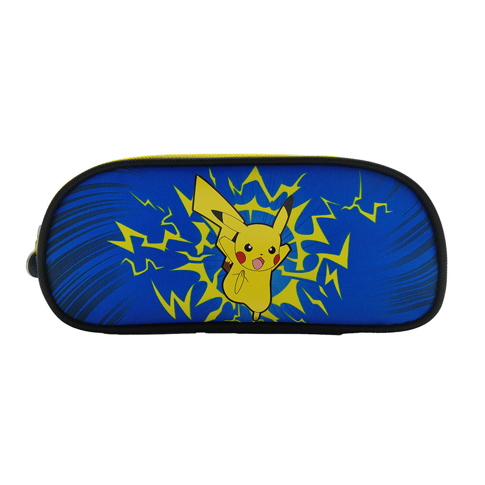 Trousse rectangulaire POKEMON Pikachu 2 compartiments bleu
