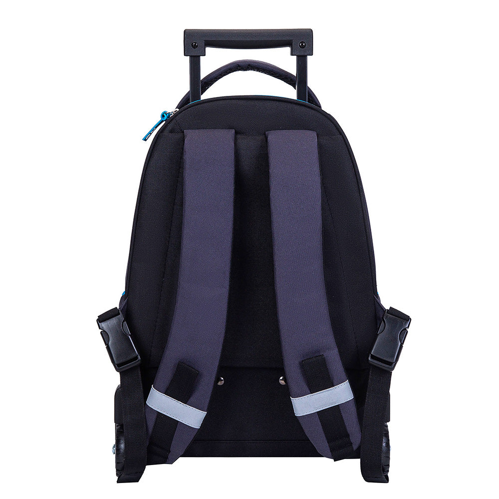 Sac à dos à roulettes OM Droit au But 2 compartiments Bleu