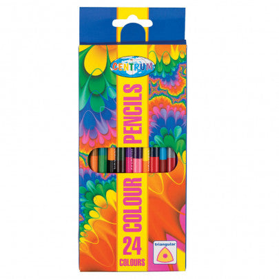 12 crayons de couleur bicolores - 24 couleurs