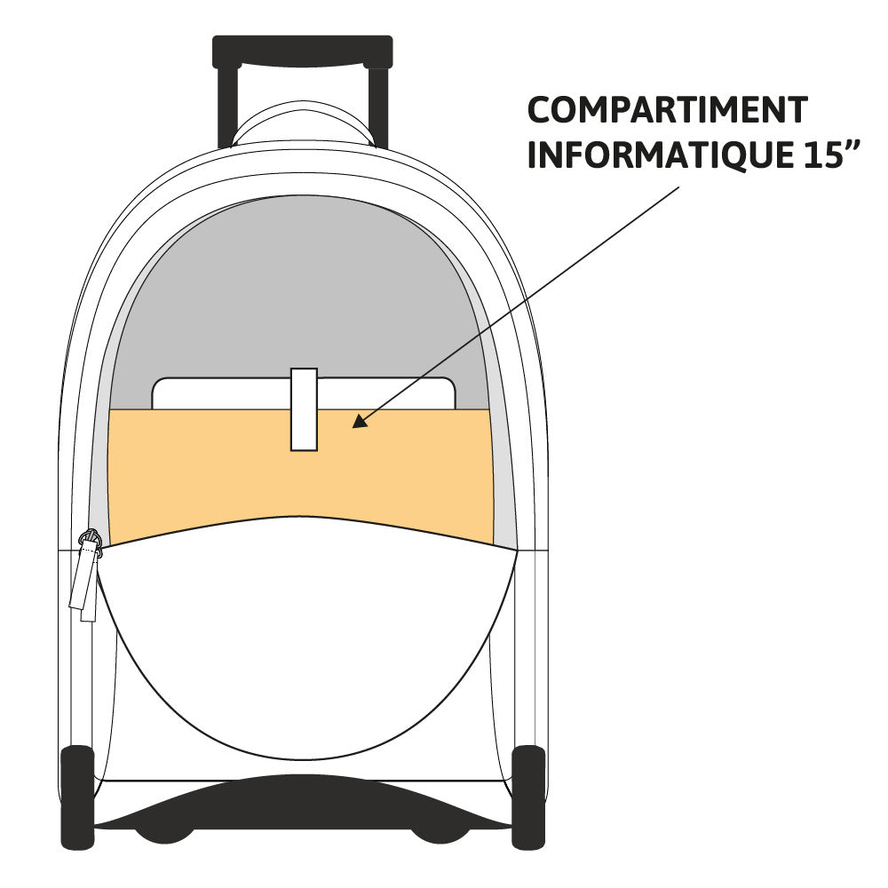 Sac à dos à Roulettes CAPTAIN AMERICA Marvel 2 compartiments