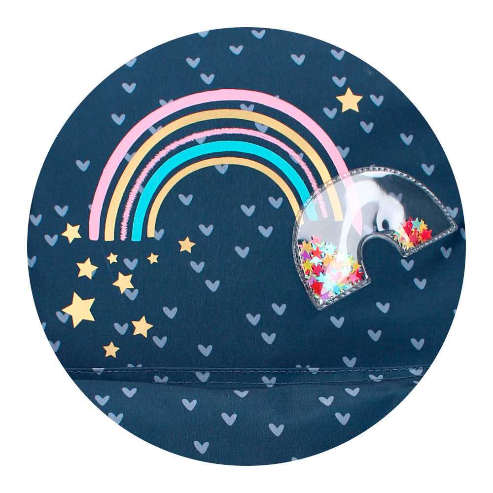Sac à dos à roulettes MILKY KISS Puffy Rainbow 2 compartiments