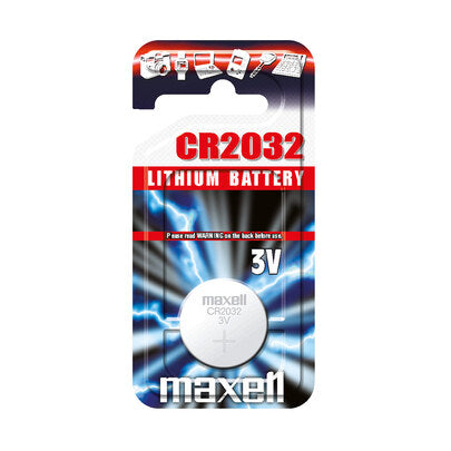 Pile bouton CR2032 Maxell lithium diamètre 20mm