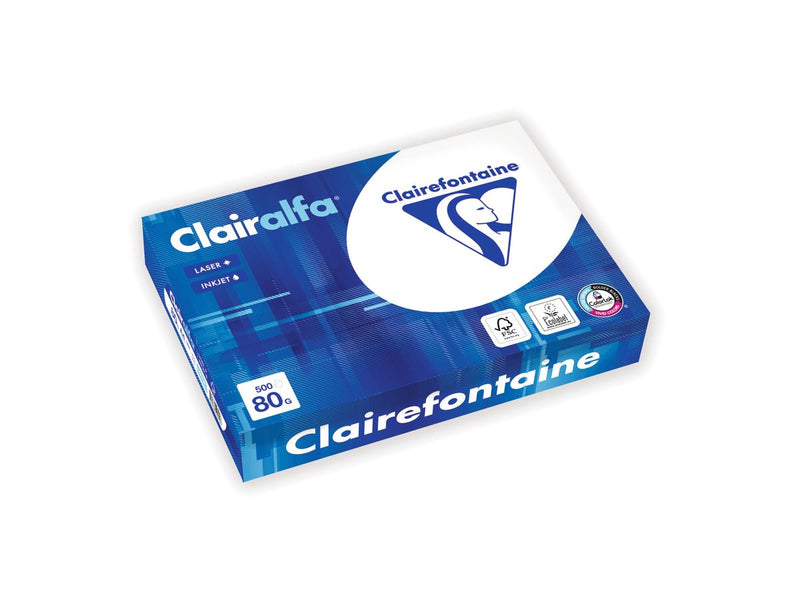 Clairefontaine CLAIRALFA - Papier ultra blanc - A4 (210 x 297 mm) - 80 g/m² - Ramettes 500 feuilles