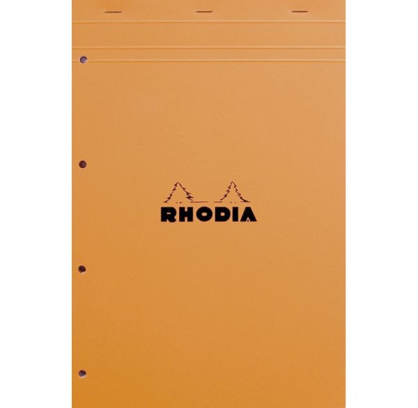 BLOC-NOTES RHODIA N°20 - A4 - 80 FEUILLES PERFORÉES - PETITS CARREAUX