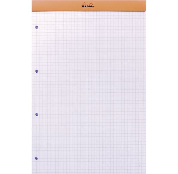 BLOC-NOTES RHODIA N°20 - A4 - 80 FEUILLES PERFORÉES - PETITS CARREAUX