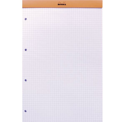 BLOC-NOTES RHODIA N°20 - A4 - 80 FEUILLES PERFORÉES - PETITS CARREAUX