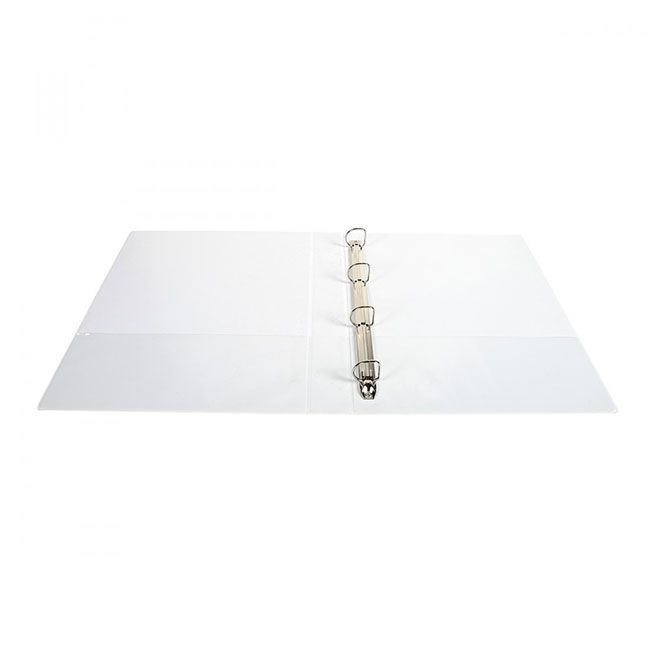 Classeur personnalisable A4+ EXACOMPTA Kreacover 4 anneaux dos 4cm blanc