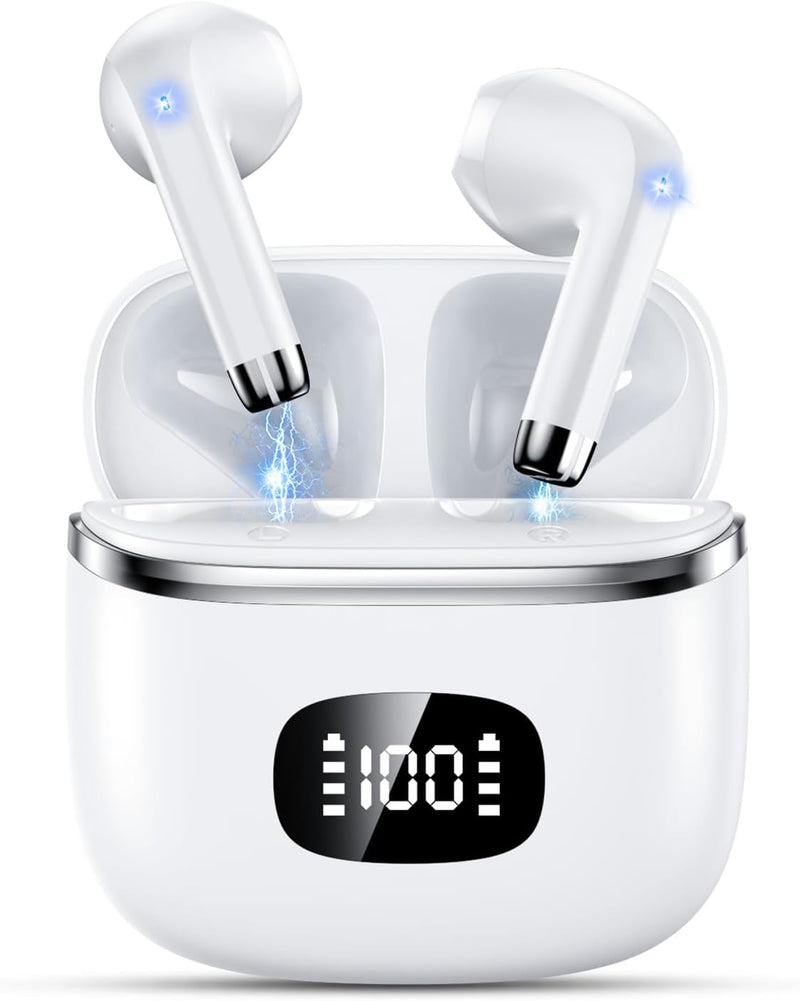 Ecouteurs Bluetooth sans Fil, 2023 Écouteurs Bluetooth 5.3 avec ENC Réduction Casque, 40 Heures Durée de Lecture avec Écran LED, Hi-FI Son Stéréo, IP7 Étanche, Contrôle Tactile Oreillette Bluetooth