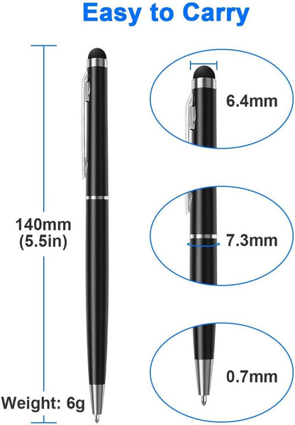 LIBERRWAY Stylet Tablette 2 en 1 Stylus avec Stylo Bille pour Smartphone Samsung ipad iPhone iPod Kindle Portable Téléphone Galaxy