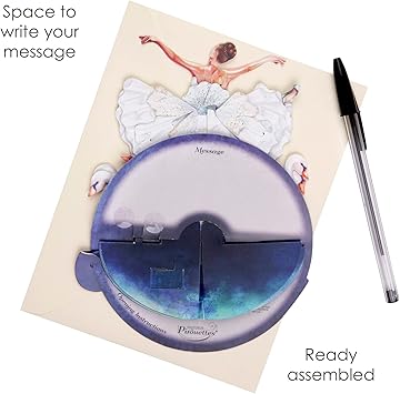 Pirouette Carte de vœux pop-up 3D – Cadeau d'anniversaire pour elle, maman, fille, épouse, petite amie - Carte de remerciement - Carte fleur pour la fête des mères