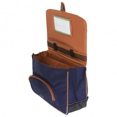 Cartable TANN'S Camille 2 compartiments 38cm Bleu Marine