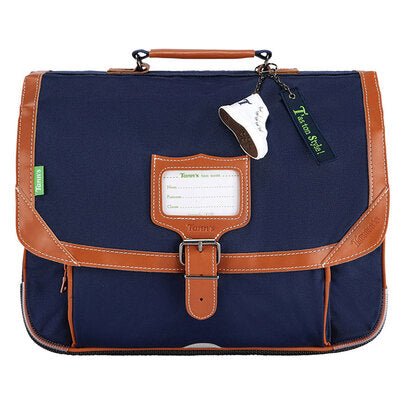 Cartable TANN'S Camille 2 compartiments 38cm Bleu Marine