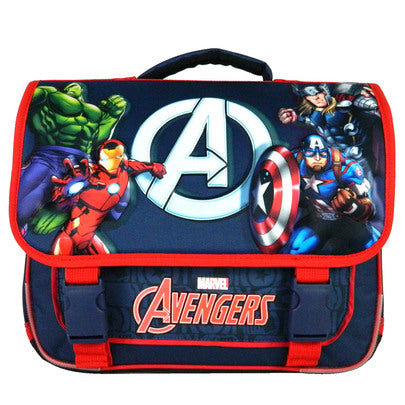 Cartable AVENGERS 2 compartiments marine 38cm