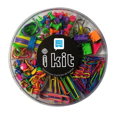 Set 325 attaches de bureau coloris assortis