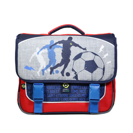 Cartable LIGUE 1 38cm 2 compartiments coloris gris