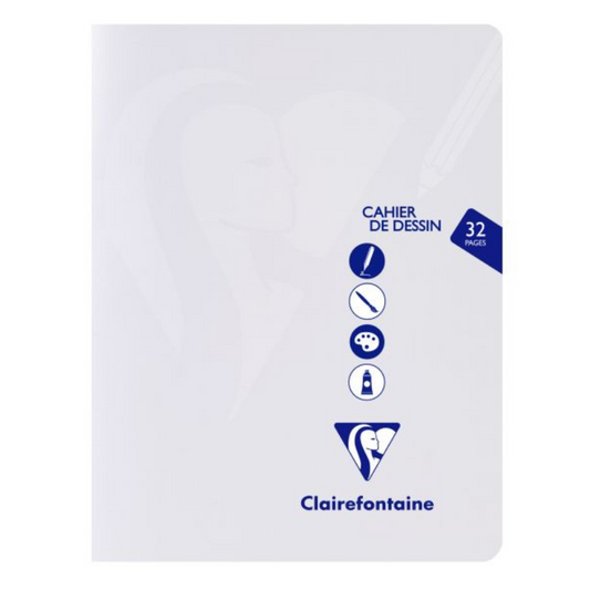 CAHIER DE DESSIN CLAIREFONTAINE - 17X22 CM - 32 PAGES - 125G