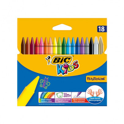 18 craies de coloriage BIC Kids Plastidécor