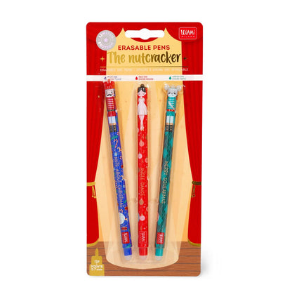 LEGAMI Set de 3 Stylos à Encre Gel Effaçable thermosensible style NOEL- The Nutcracker - Erasable Pen