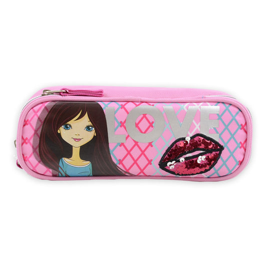 Trousse rectangulaire Fashion Girl 2 comaprtiments