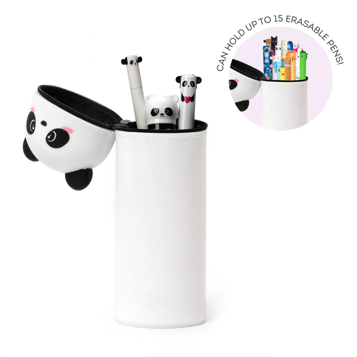 Trousse en Silicone Souple 2-en-1 - Kawaii PANDA LEGAMI