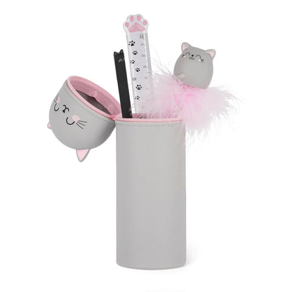 Trousse 2 en 1 en Silicone Kitty « Be Curious »