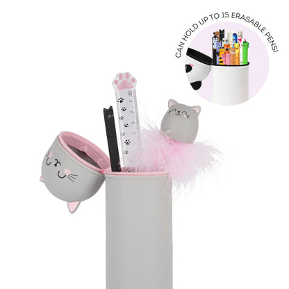 Trousse 2 en 1 en Silicone Kitty « Be Curious »